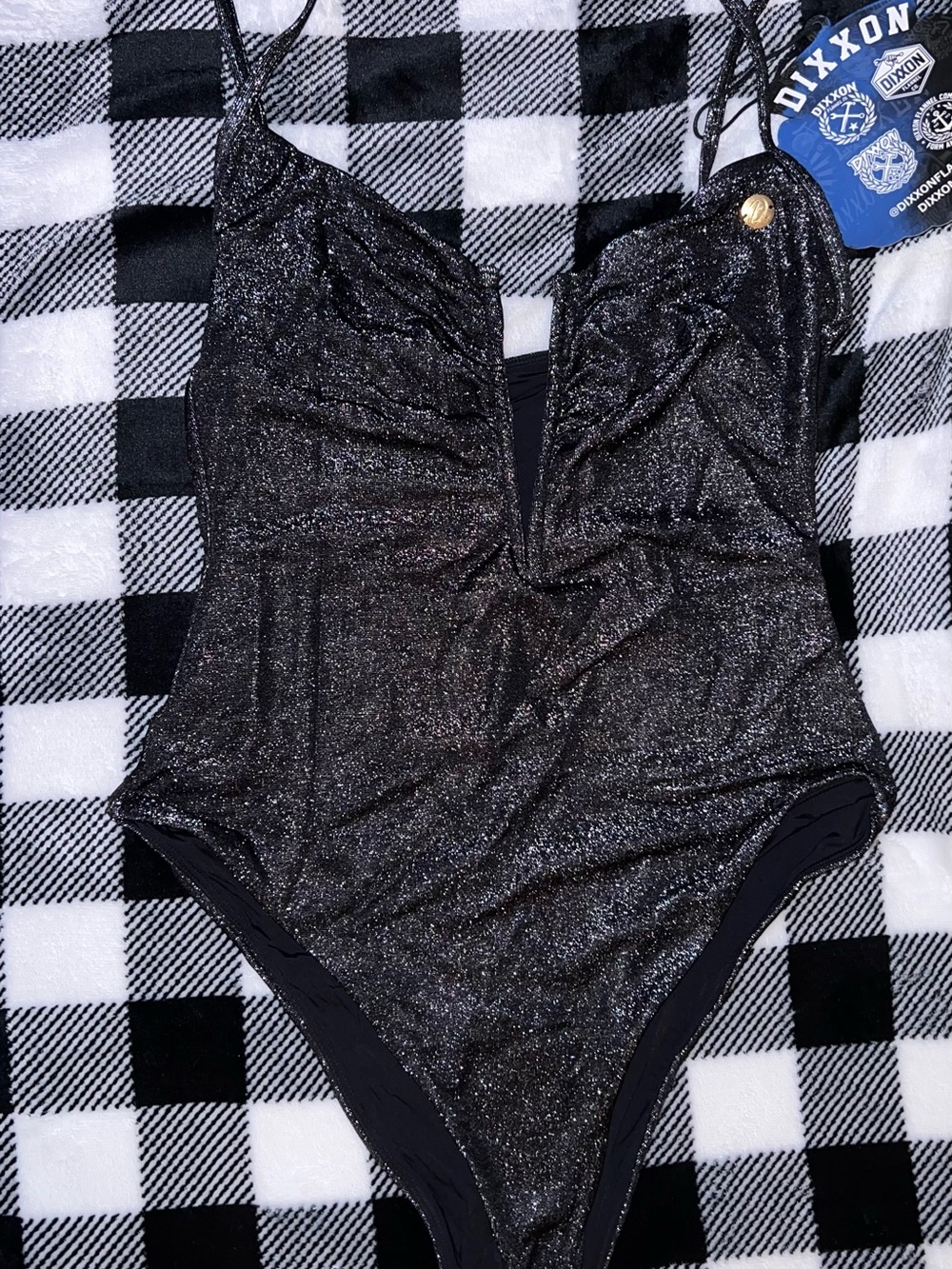 DIXXON Black Silver Sparkle Supreme One Piece XL